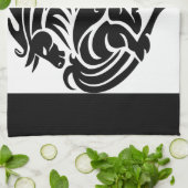 Schwarzweiss-Pferd Handtuch (Gefaltet)