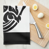 Schwarzweiss-Pferd Handtuch (Viertel Falte)