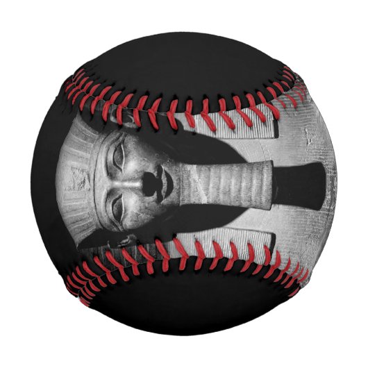 Schwarzweiß-Pharao-König Baseball (Vorderseite)