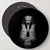 Schwarzweiß-Pharao-König Button (Vorne & Hinten)