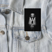 Schwarzweiß-Pharao-König Button (Insitu)