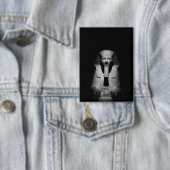 Schwarzweiß-Pharao-König Button (Insitu)