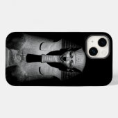 Schwarzweiß-Pharao-König Case-Mate iPhone Hülle (Rückseite (Horizontal))