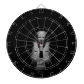 Schwarzweiß-Pharao-König Dartscheibe (vorne)