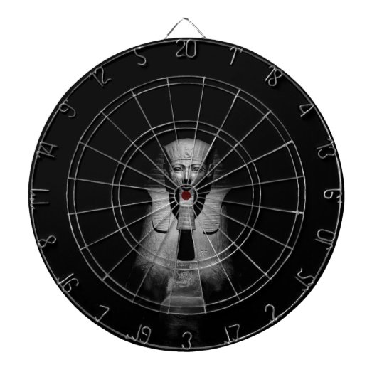 Schwarzweiß-Pharao-König Dartscheibe (vorne)