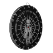 Schwarzweiß-Pharao-König Dartscheibe (Vorderseite Links)