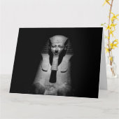 Schwarzweiß-Pharao-König Karte (Gelbe Blume)