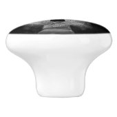 Schwarzweiß-Pharao-König Keramikknauf (Seitenansicht)