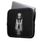 Schwarzweiß-Pharao-König Laptopschutzhülle (Vorderseite Links)