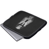 Schwarzweiß-Pharao-König Laptopschutzhülle (Vorne Knopf)