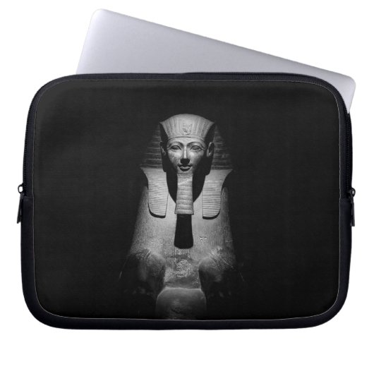 Schwarzweiß-Pharao-König Laptopschutzhülle (Vorderseite)