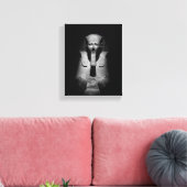Schwarzweiß-Pharao-König Leinwanddruck (Insitu (Wohnzimmer))