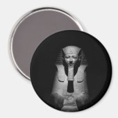 Schwarzweiß-Pharao-König Magnet (Vorderseite/Rückseite)