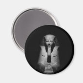 Schwarzweiß-Pharao-König Magnet (Vorderseite/Rückseite)