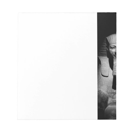 Schwarzweiß-Pharao-König Notizblock (Vorderseite)