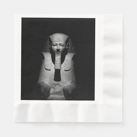 Schwarzweiß-Pharao-König Serviette (Vorderseite)