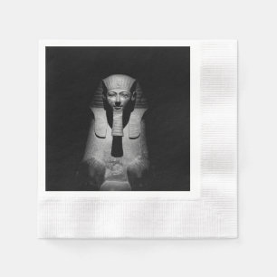 Schwarzweiß-Pharao-König Serviette