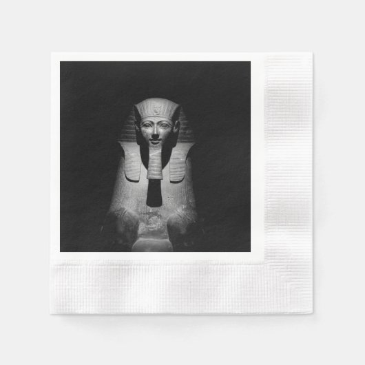 Schwarzweiß-Pharao-König Serviette (Vorderseite)