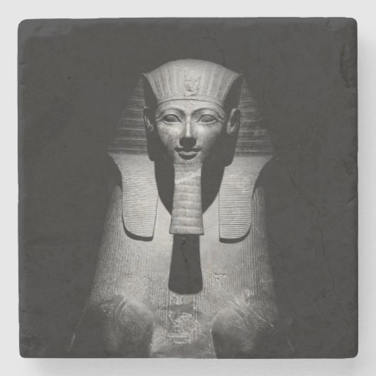 Schwarzweiß-Pharao-König Steinuntersetzer (Vorderseite)