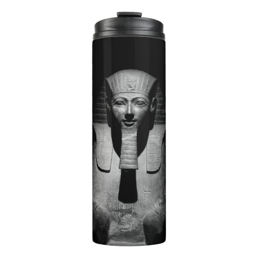 Schwarzweiß-Pharao-König Thermosbecher (Vorderseite)