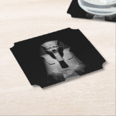 Schwarzweiß-Pharao-König Untersetzer (angewinkelt)