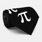 Schwarzweiß-Pi-Symbol Krawatte (Gerollt)