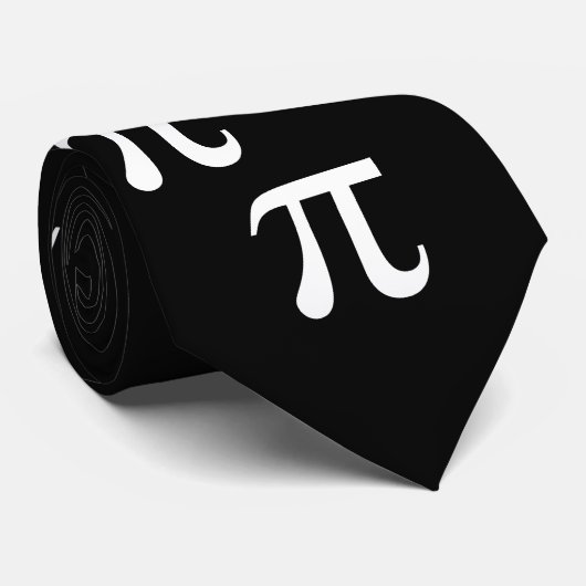 Schwarzweiß-Pi-Symbol Krawatte (Gerollt)