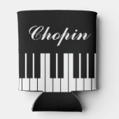 Schwarzweiß-Piano-Tasten, eigener Name des Pianist Dosenkühler (Rückseite)