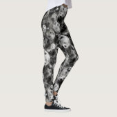 Schwarzweiss-Pickleball Muster Leggings (Rechts)
