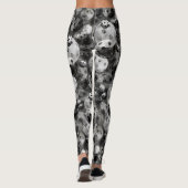 Schwarzweiss-Pickleball Muster Leggings (Rückseite)