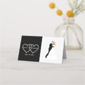 Schwarzweiß Platzkarte (Rückseite)