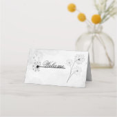 Schwarzweiß-Platzkarte Platzkarte (Vorderseite)