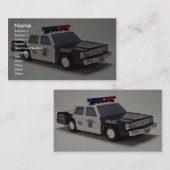 Schwarzweiss-Polizeiwagen Visitenkarte (Vorne/Hinten)