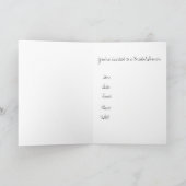 Schwarzweiß-Polka-Dot-Brautparty Einladung (Innenseite)