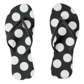 Schwarzweiss-Polka-Punkt drehen Reinfälle um Badesandalen (Fußbett)