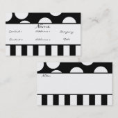 Schwarzweiss-Polka-Punkt-Visitenkarte Visitenkarte (Vorne/Hinten)