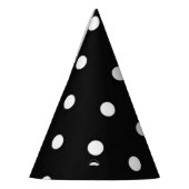 Schwarzweiss-Polkapunkt-Glamourmode Partyhütchen (Links)