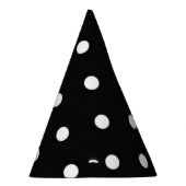 Schwarzweiss-Polkapunkt-Glamourmode Partyhütchen (Rechts)