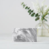 Schwarzweiss-Porträt Yorkshires Terrier Yorkie Visitenkarte (Stehend Vorderseite)