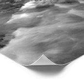 Schwarzweiß-Poster "Mountain River" Poster (Ecke)