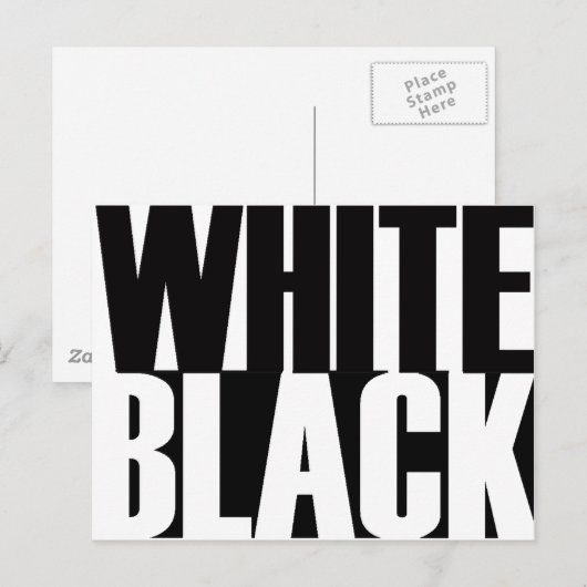 SchwarzWeiß Postkarte (Vorne/Hinten)