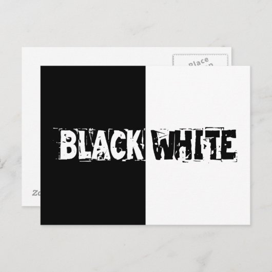 Schwarzweiß Postkarte (Vorne/Hinten)