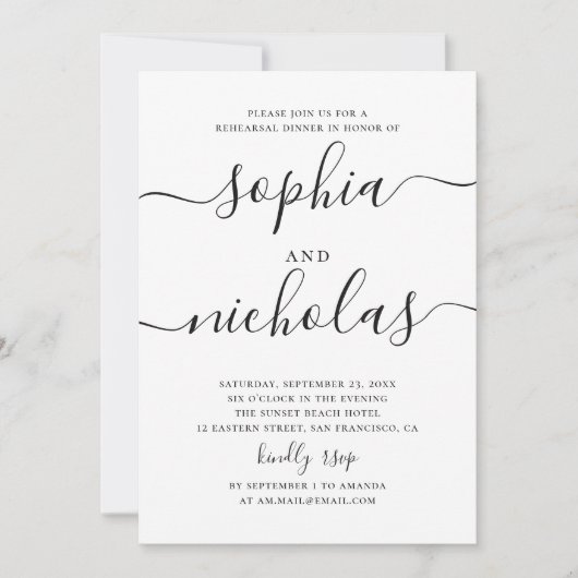 Schwarzweiß-Probe Einladung (Vorderseite)