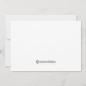 Schwarzweiss-Proben-Abendessen-Einladungen Einladung (Rückseite)