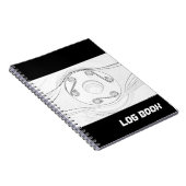 Schwarzweiß-Propeller-Flugbuch Notizblock (Rechte Seite)