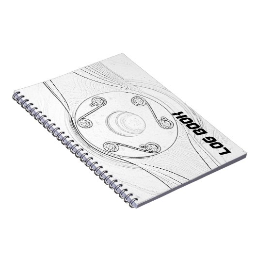 Schwarzweiß-Propeller-Flugbuch Notizblock (Rechte Seite)