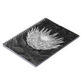 Schwarzweiß-Protea-Notebook Notizblock (Linke Seite)