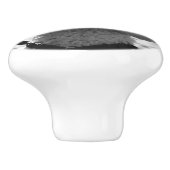 Schwarzweiss-Pudel-Gesichts-Welpen-Augen Keramikknauf (Seitenansicht)