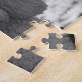 Schwarzweiss-Pudel-Gesichts-Welpen-Augen Puzzle (Seite)