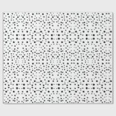 Schwarzweiss-Punkte Geschenkpapier (Flach)